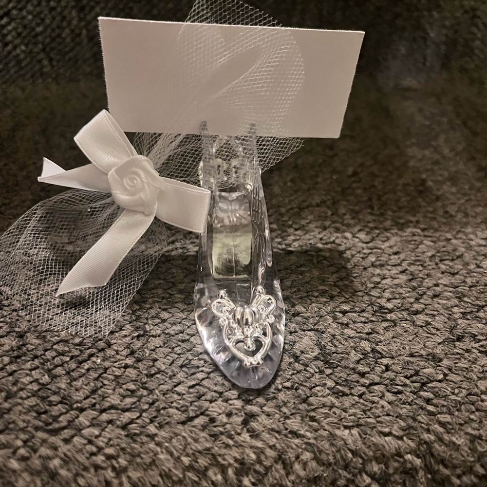 48 Cinderella style princess slippers party favors. 2 boxes of 24 available.